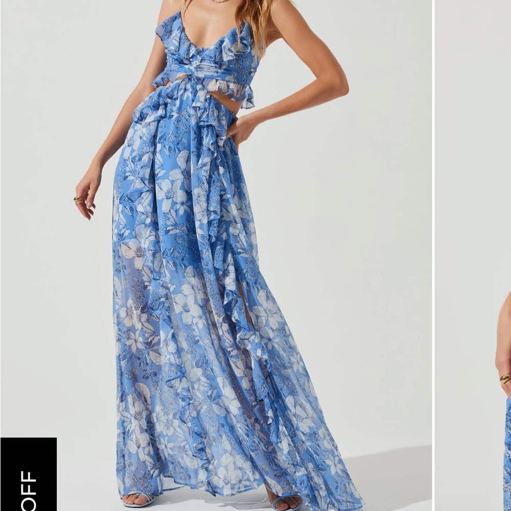 Worn once ASTR cutout floral dress